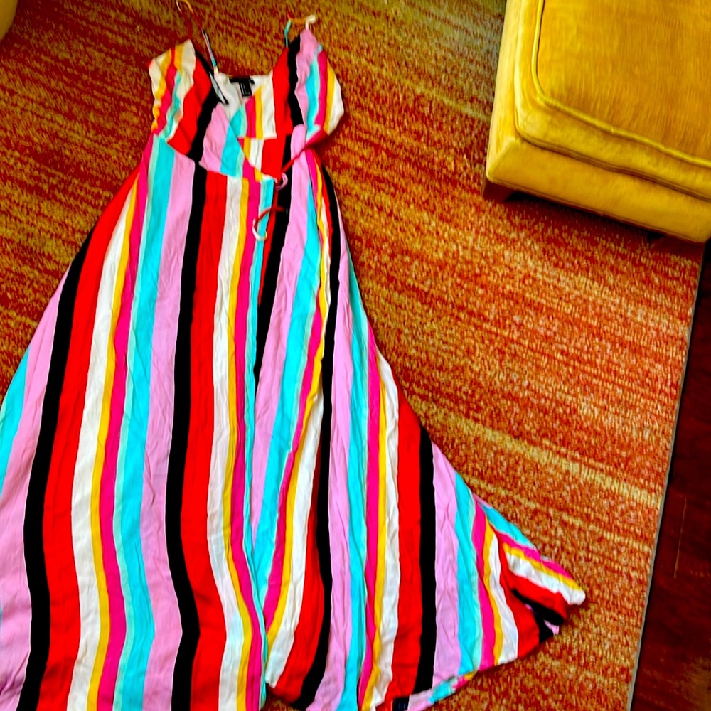 Gorgeous multi colored maxi wrap dress.